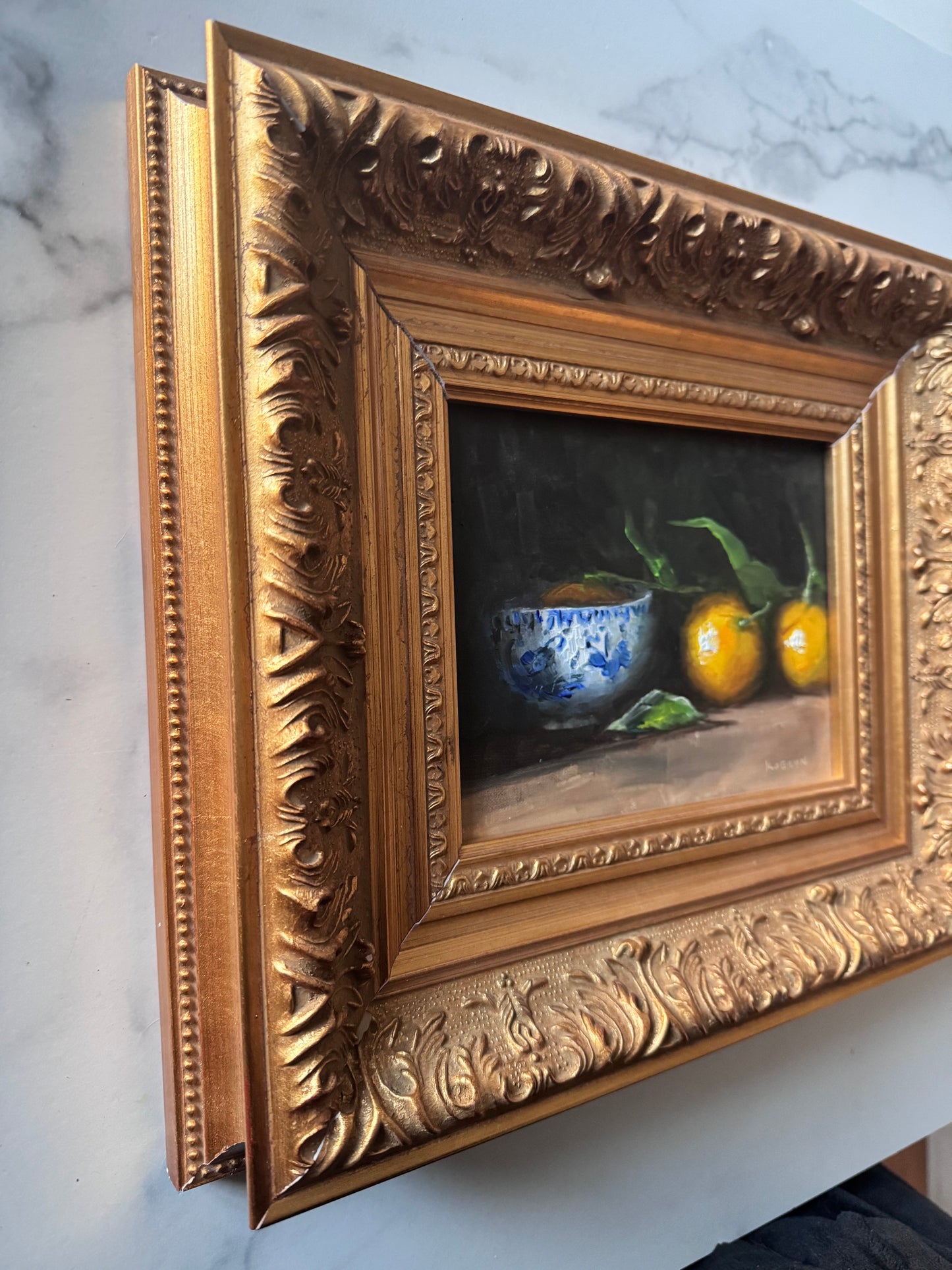 Satsuma Mandarins with Porcelain Teacup