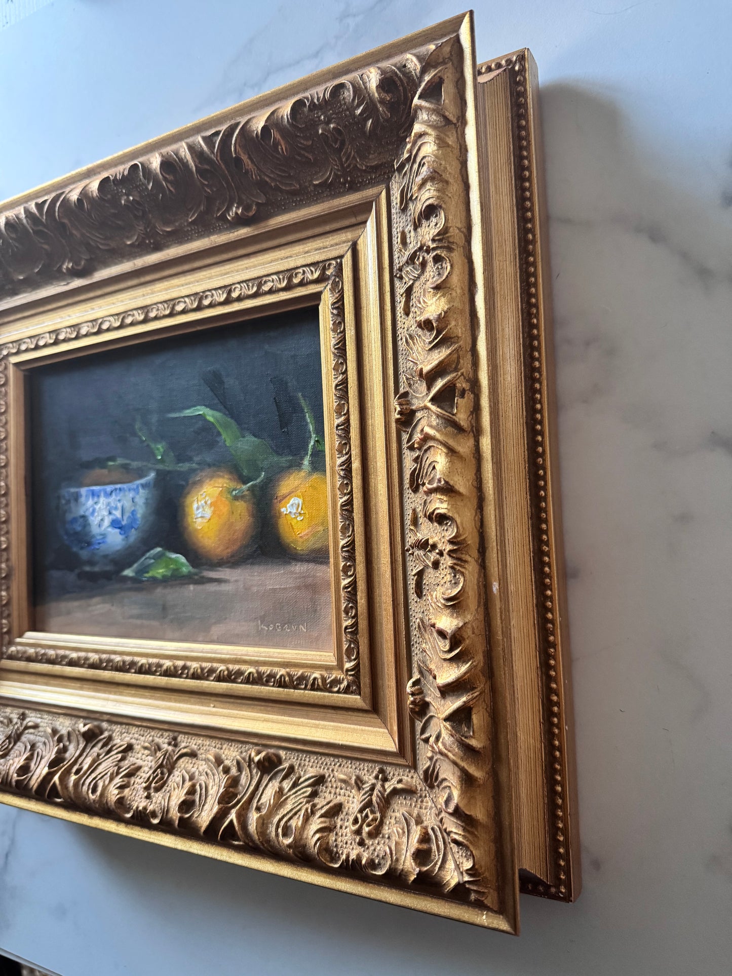 Satsuma Mandarins with Porcelain Teacup